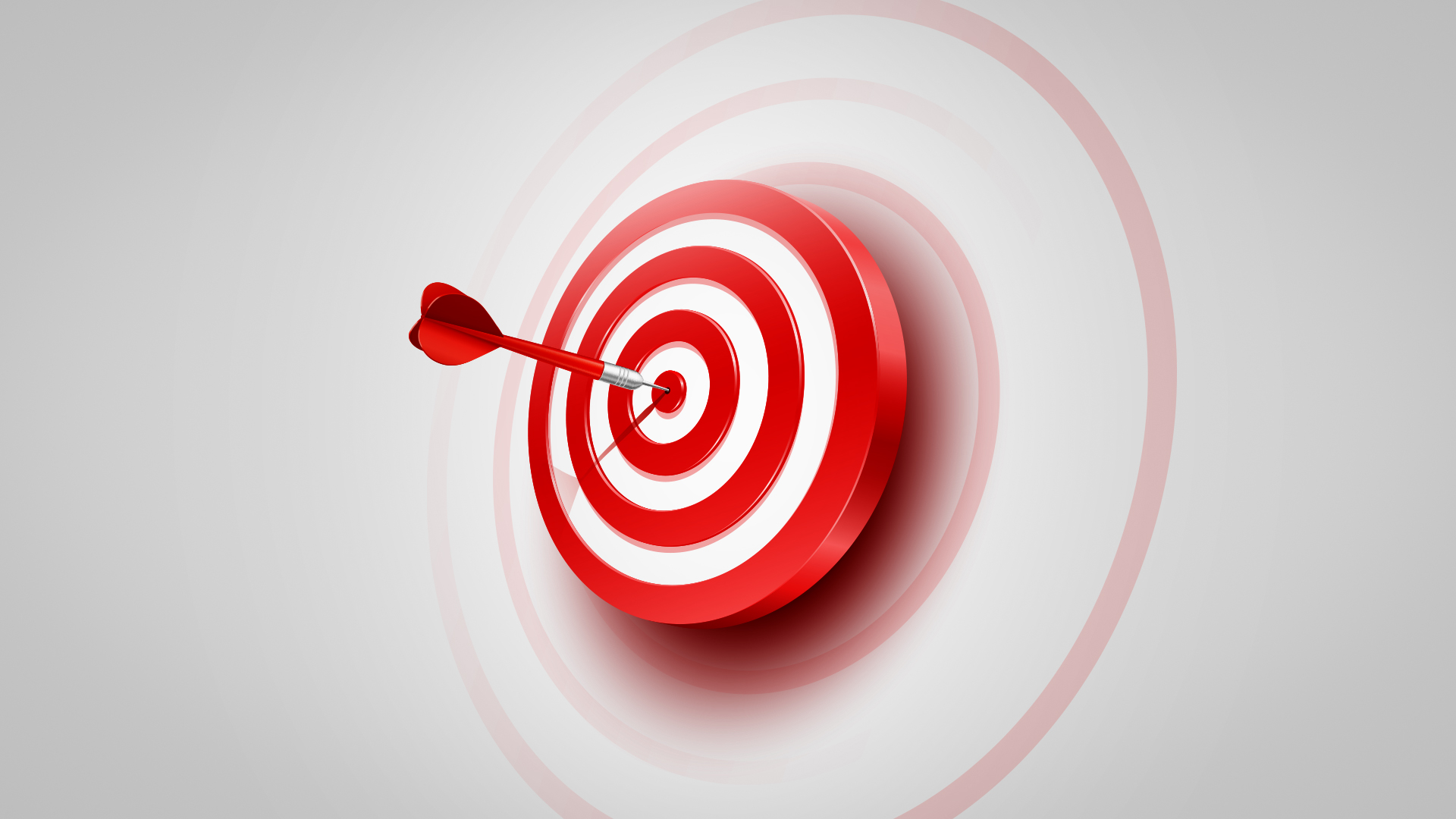 Illustration of bullseye target with arrow. Digital marketing strategy for financial services is important for depositor growth.