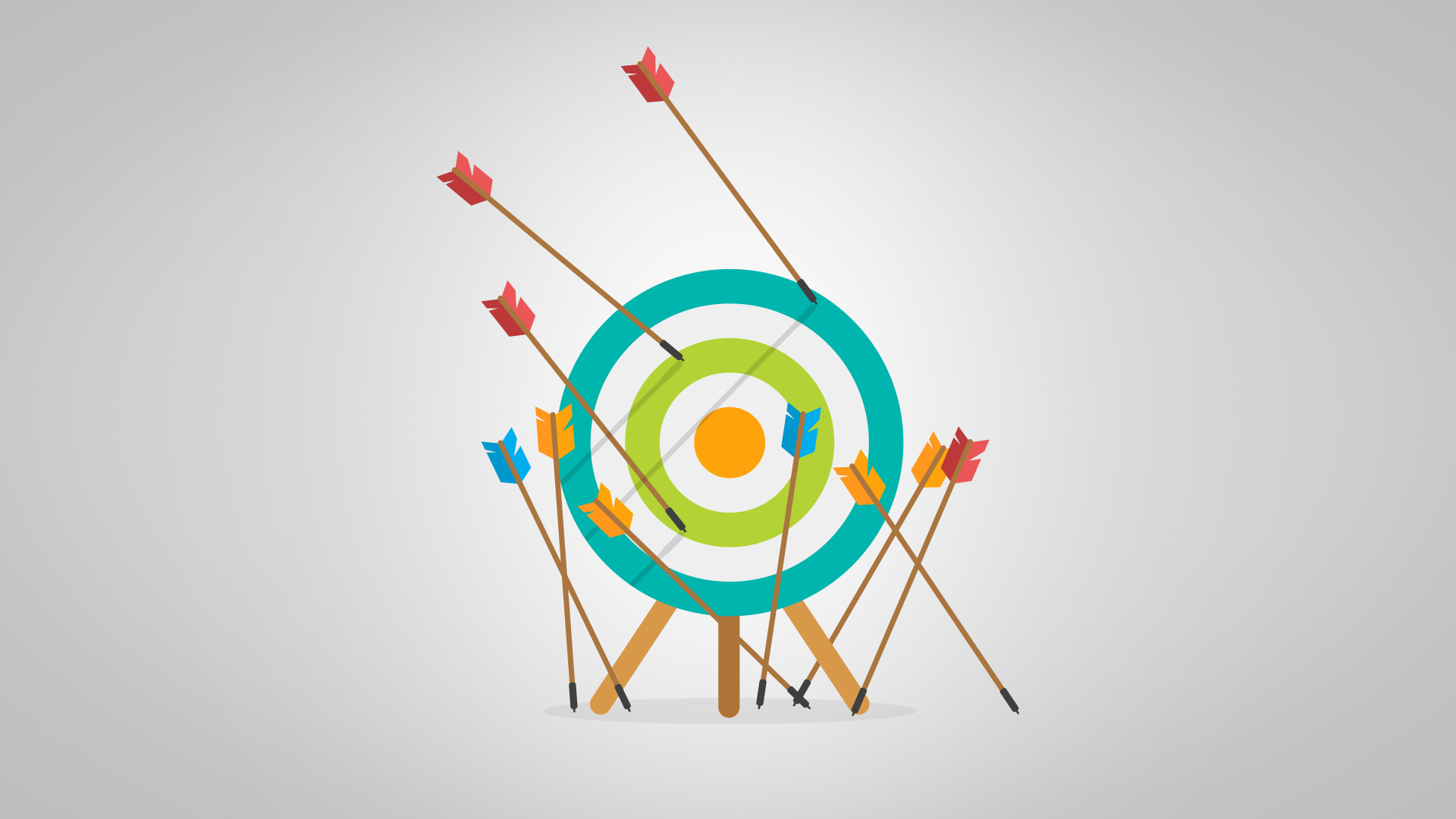 Illustration of target with arrows surrounding it, representing targeted marketing strategy mistakes.