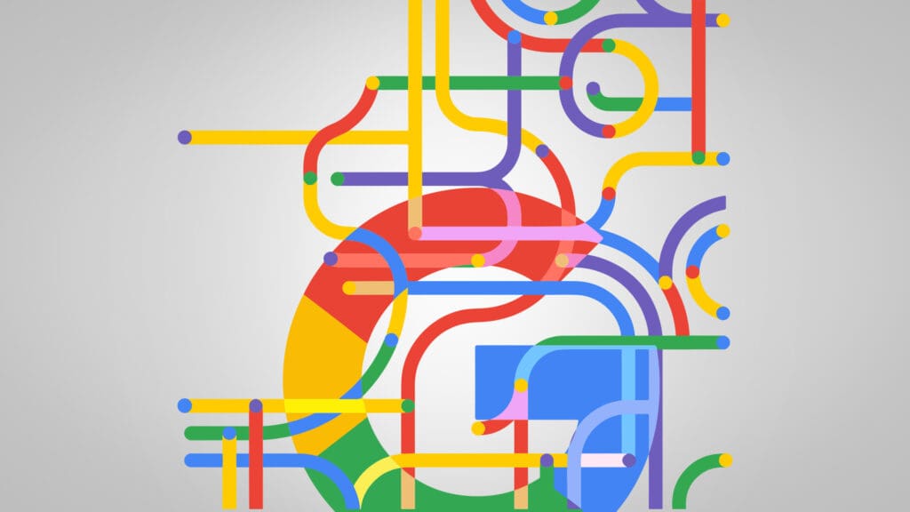 Letter G and pipework, representing SEO and Google algorithm updates