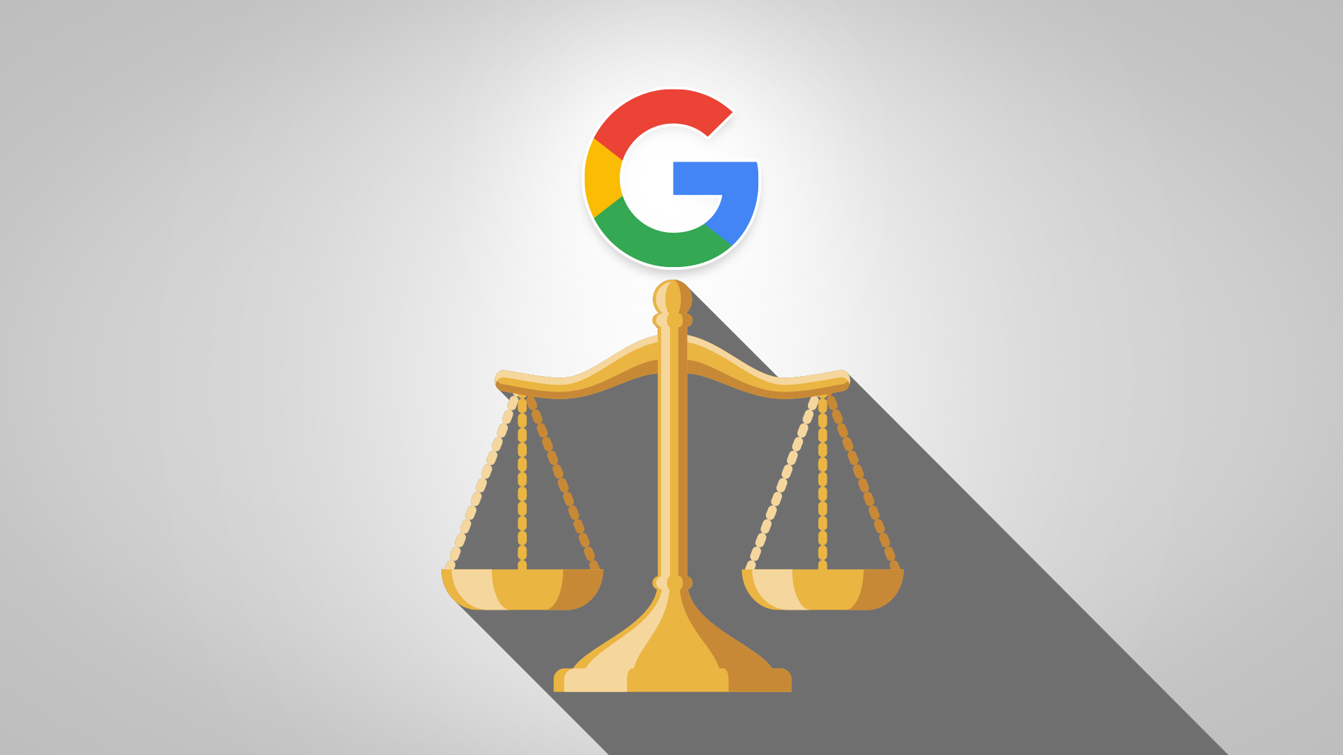 Letter G with justice scales, representing Google Helpful Content update and law firms