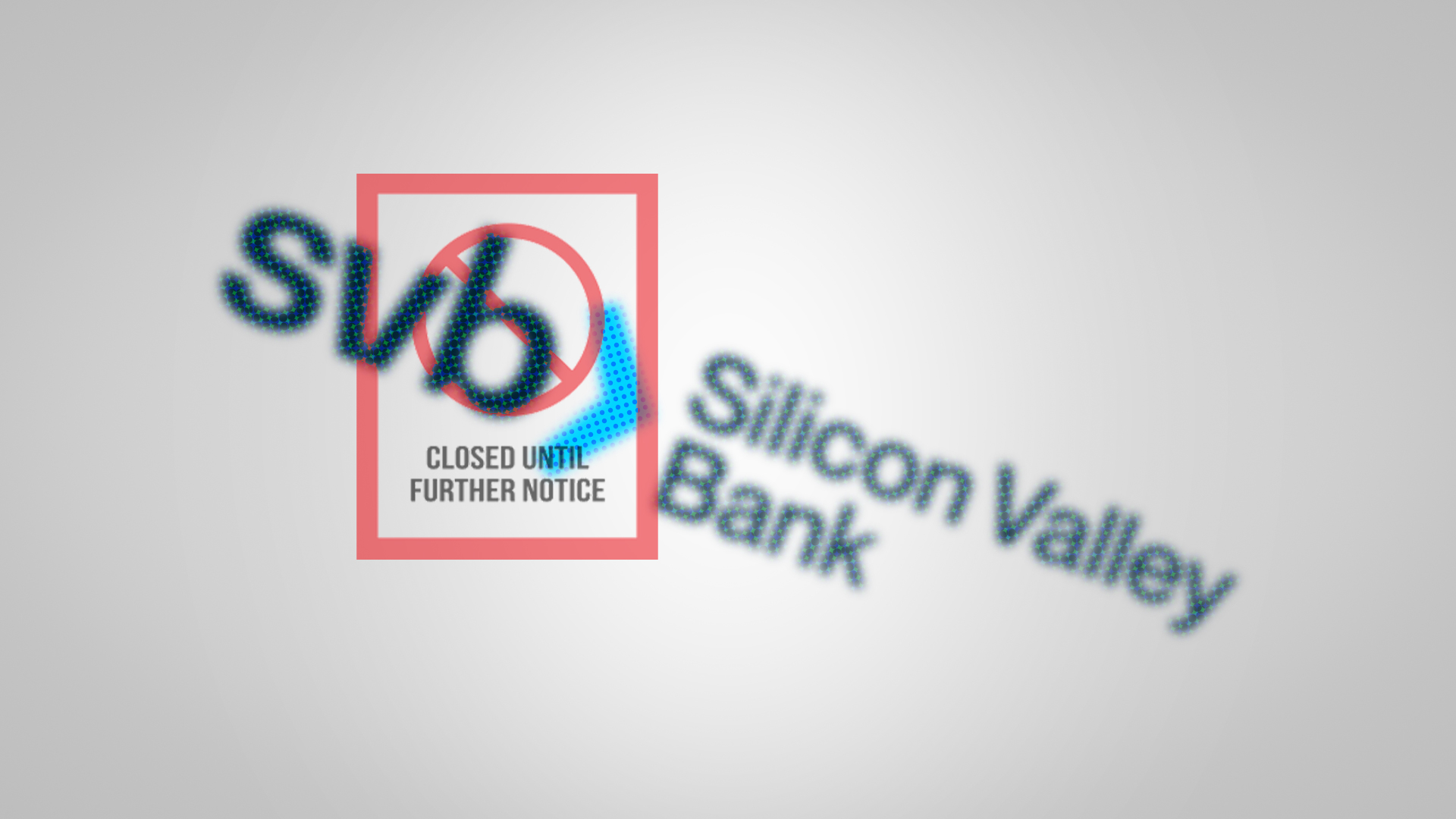 Silicon Valley Bank text with closed sign, representing the Silicon Valley Bank crisis.