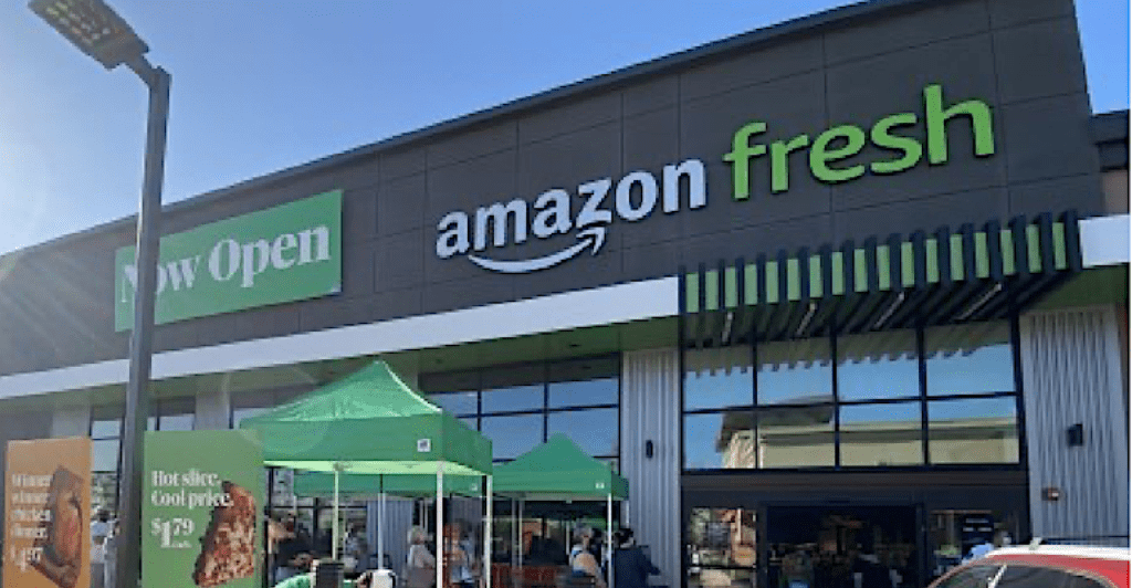 Storefront of Amazon Fresh grocery store