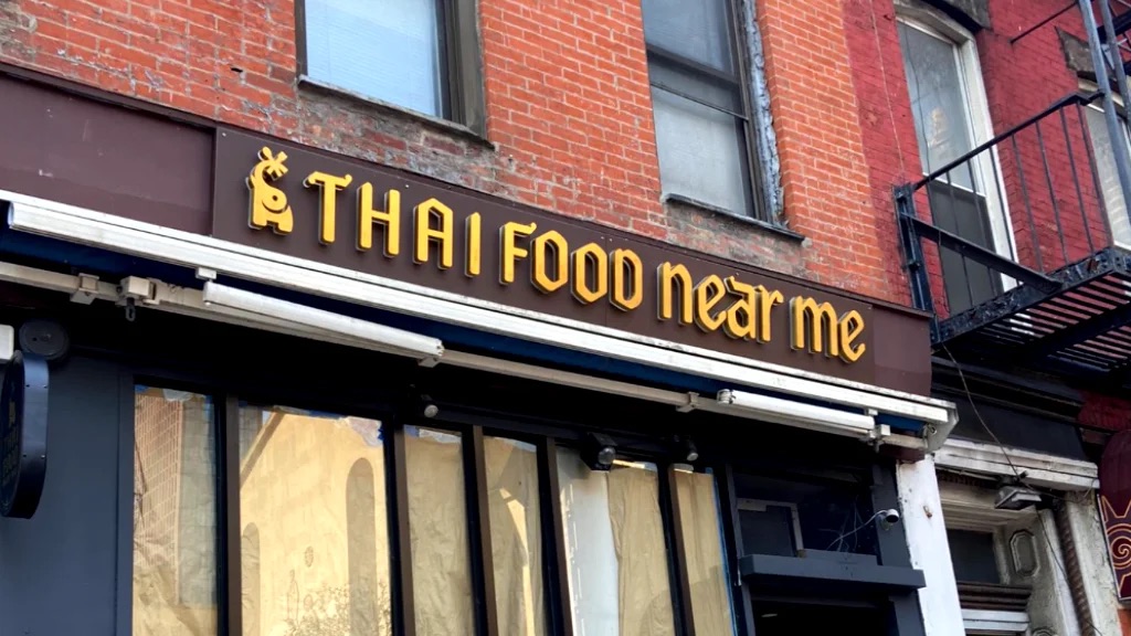 Thai Food Near Me restaurant sign