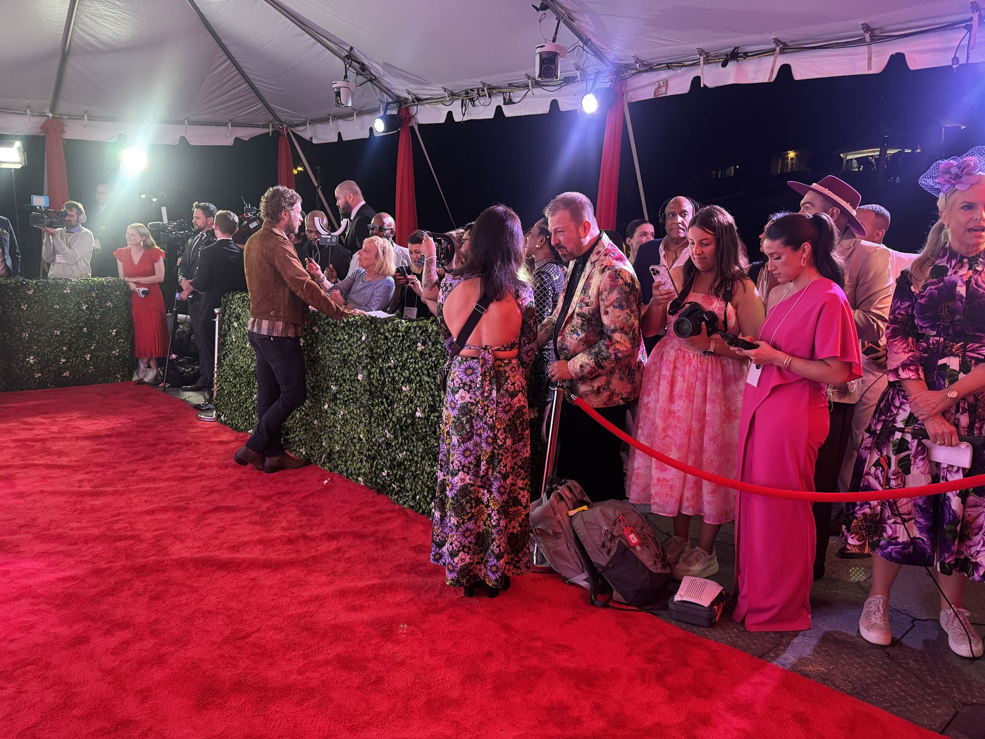 ROW 94 event with Dierks Bentley and guests on a red carpet